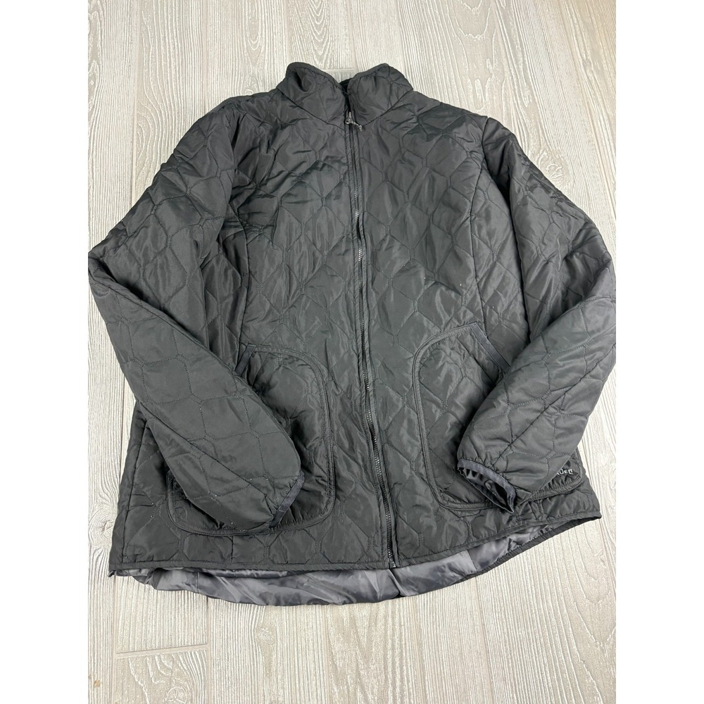 Eddie Bauer Womens‎ Size XL Black Quilted Lightweight Puffer Jacket Coat